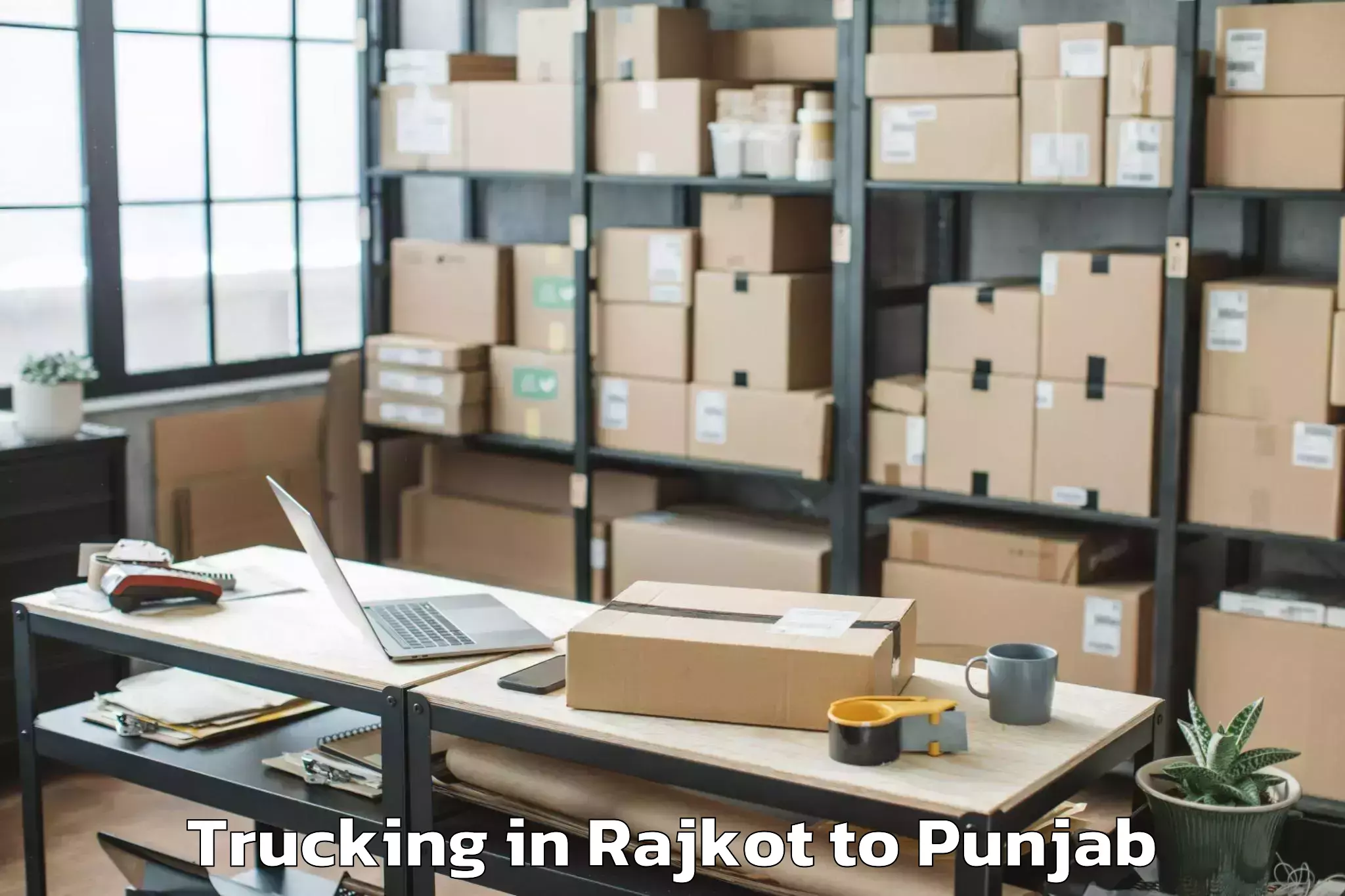 Reliable Rajkot to Abhilashi University Faridkot Trucking